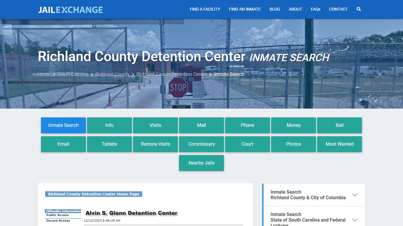 Richland County Detention Center Inmate Search - Jail Exchange